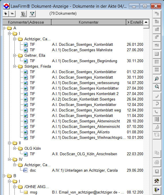 Elektronische Akte / Dokumentenmanagement - Dokumenten-Viewer + dynamische Baumstruktur - DMS, Dokumentenmanagement, Dokumentenworkflow, Archiv