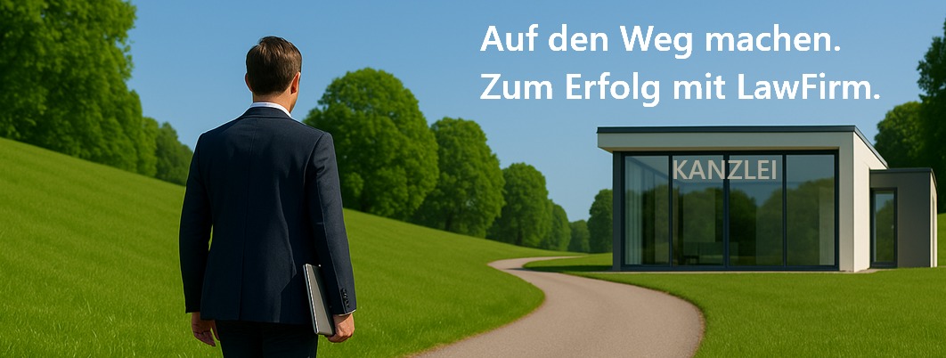 Auf den Weg machen. Zum Erfolg mit der eigenen Kanzlei und mit der Anwaltssoftware LawFirm.