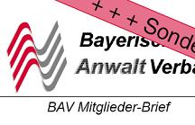 BAV Mitglieder-Brief mit Rezension zur Anwaltssoftware LawFirm