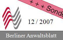 Berliner Anwaltsblatt mit Rezension zur Anwaltssoftware LawFirm