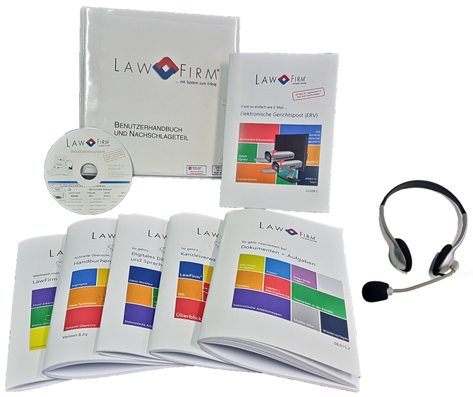 kostenlos und unverbindlich - das ausführliche Informationsmaterial mit Testsystem zur Anwaltssoftware LawFirm