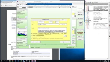 Windows® Server 2019 Anwaltssoftware Labortests - LawFirm® Professional - Dokumentenviewer (rechts) mit einem geöffneten ZV Pflichtformular - Vollstreckungsauftrag (ZV Auftrag) an Gerichtsvollzieher (GVZ) wegen Geldforderungen